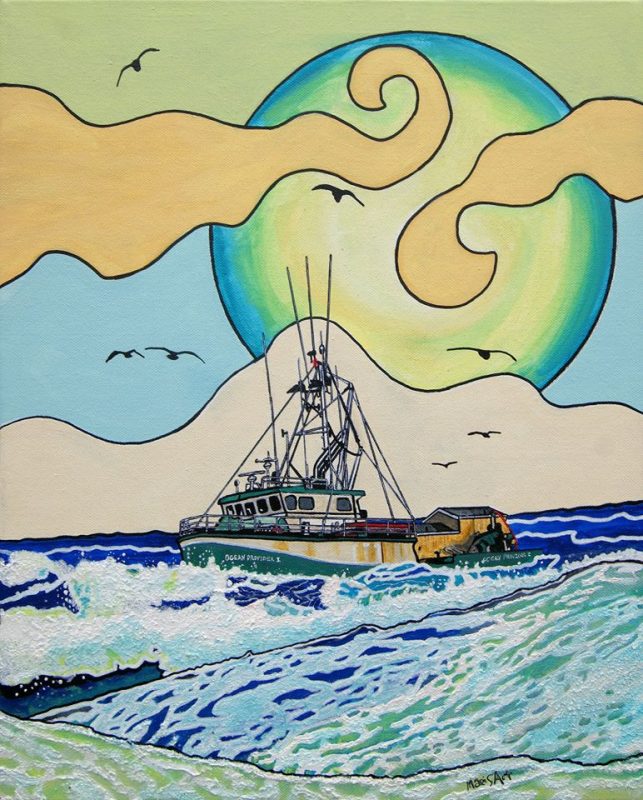 Ocean Provider Print of original art by Wendy Bissett Beaver. Illustrative Art