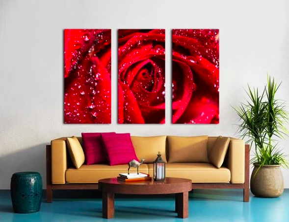 Couch With Rose Painting Home Decor