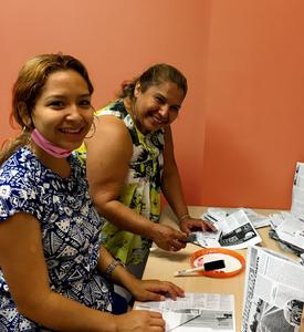 Women Making Recoup Paper Bags