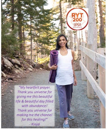 Girl Walking To Yoga Services In Woods