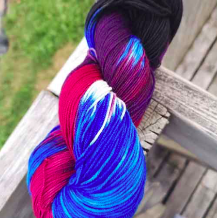 Nerds With Needles hand-dyed yarn multicoloured