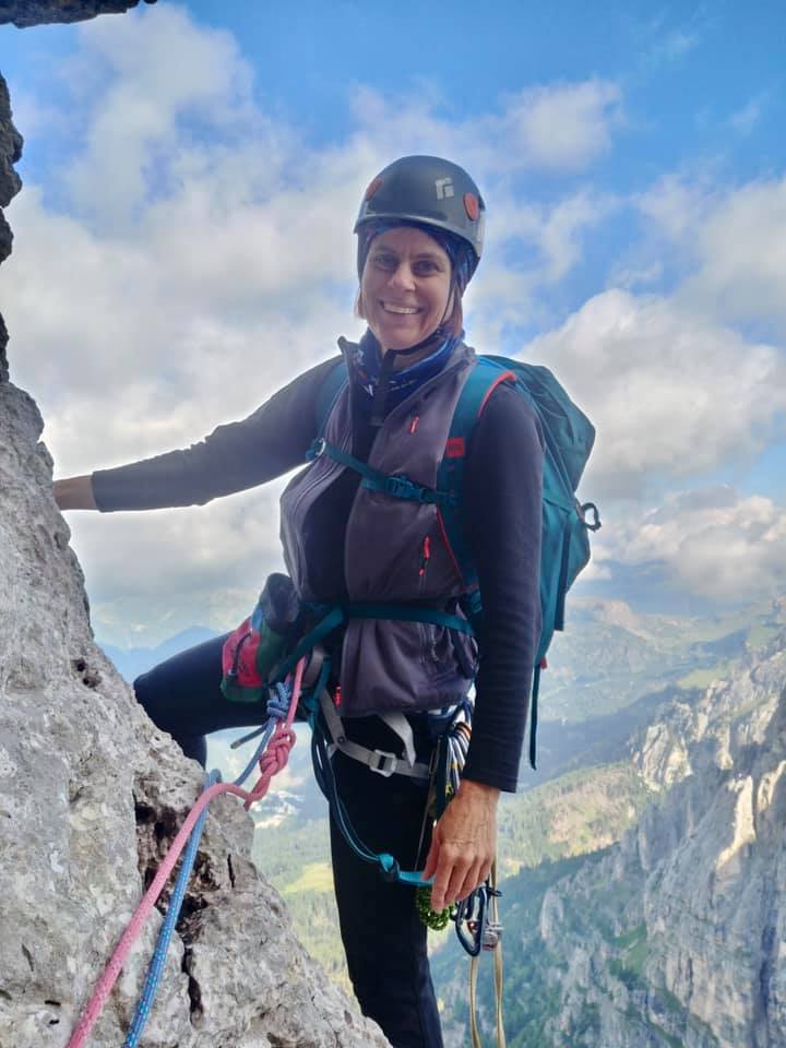 Vanessa on mountain in Italy
