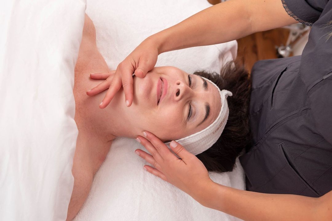 Girl Getting Face Massage Clinical Skin Care