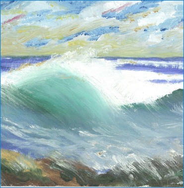 Waves Crashing by Janice Webber Nova Scotia Artist at 3P's in a Pod Artworks