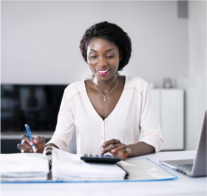 vStore feature image Bordeleau CPA Corporate Taxes Happy Black business woman at work