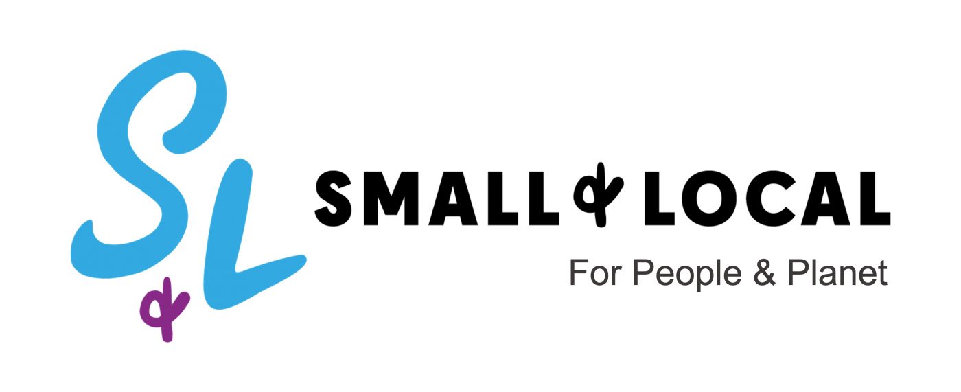 Small & Local for People & Planet Logo. Parkinson Society Nova Scotia